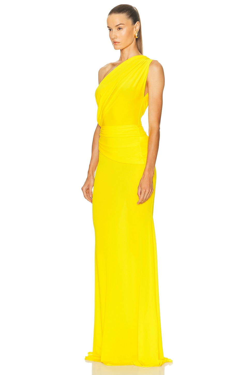 One Shoulder Drape Gown - 3
