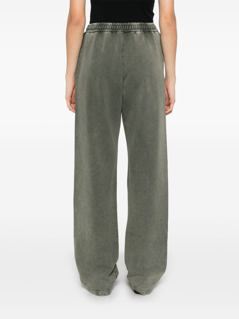 logo-embroidered cotton track pants - 4