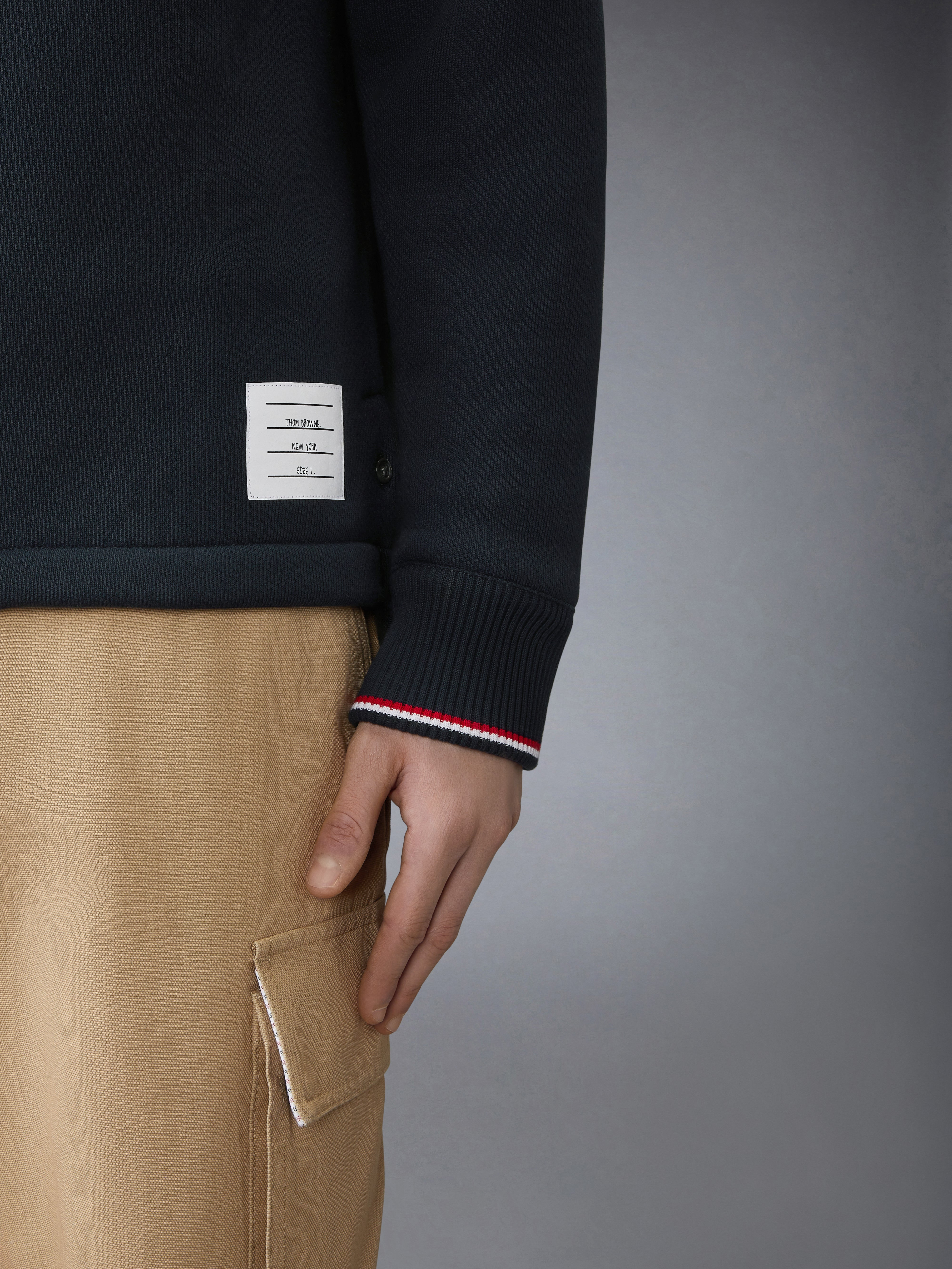 LOOPBACK OVERSIZED RWB STRIPE HOODIE - 7