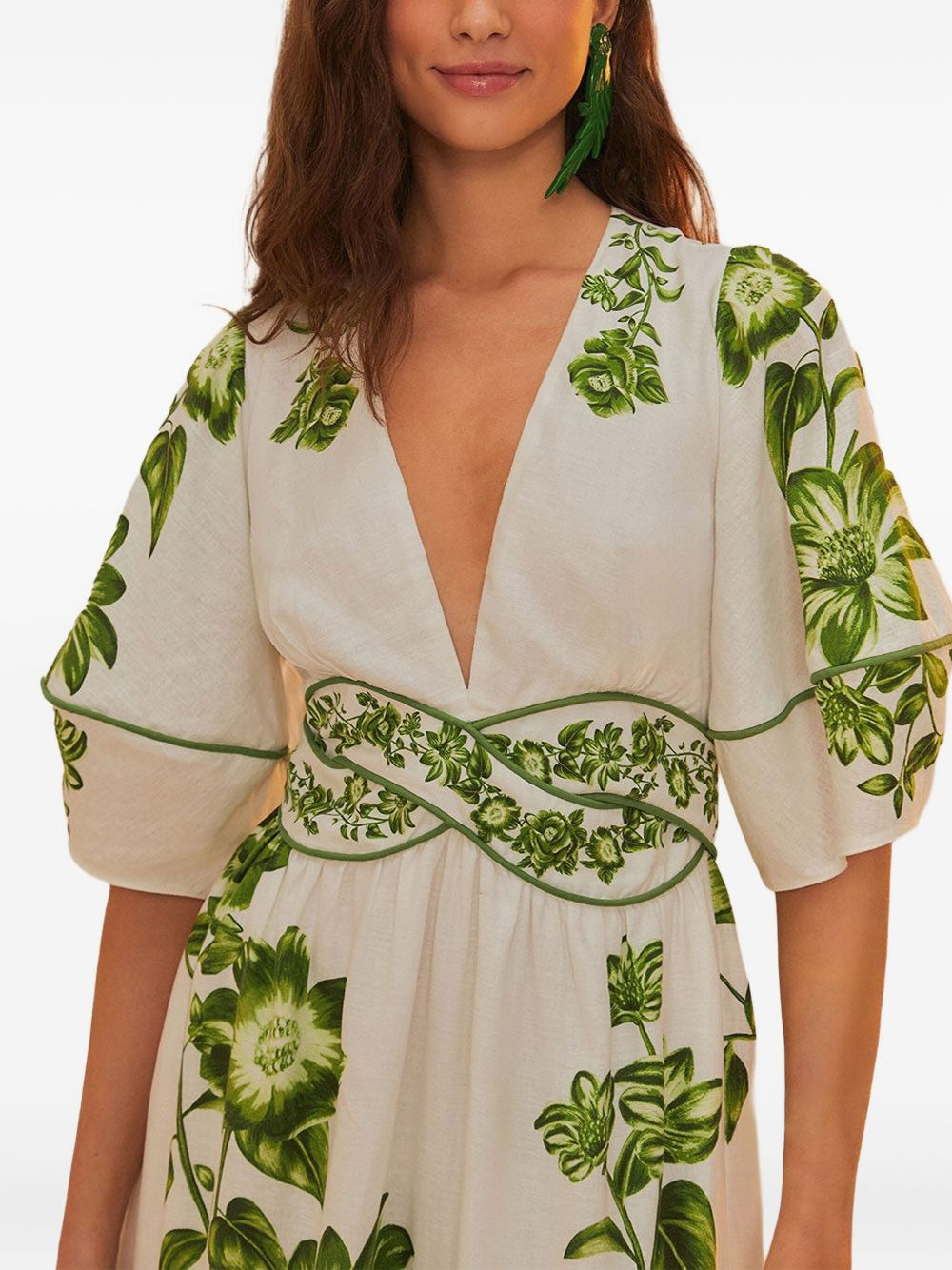 floral-print midi dress - 3