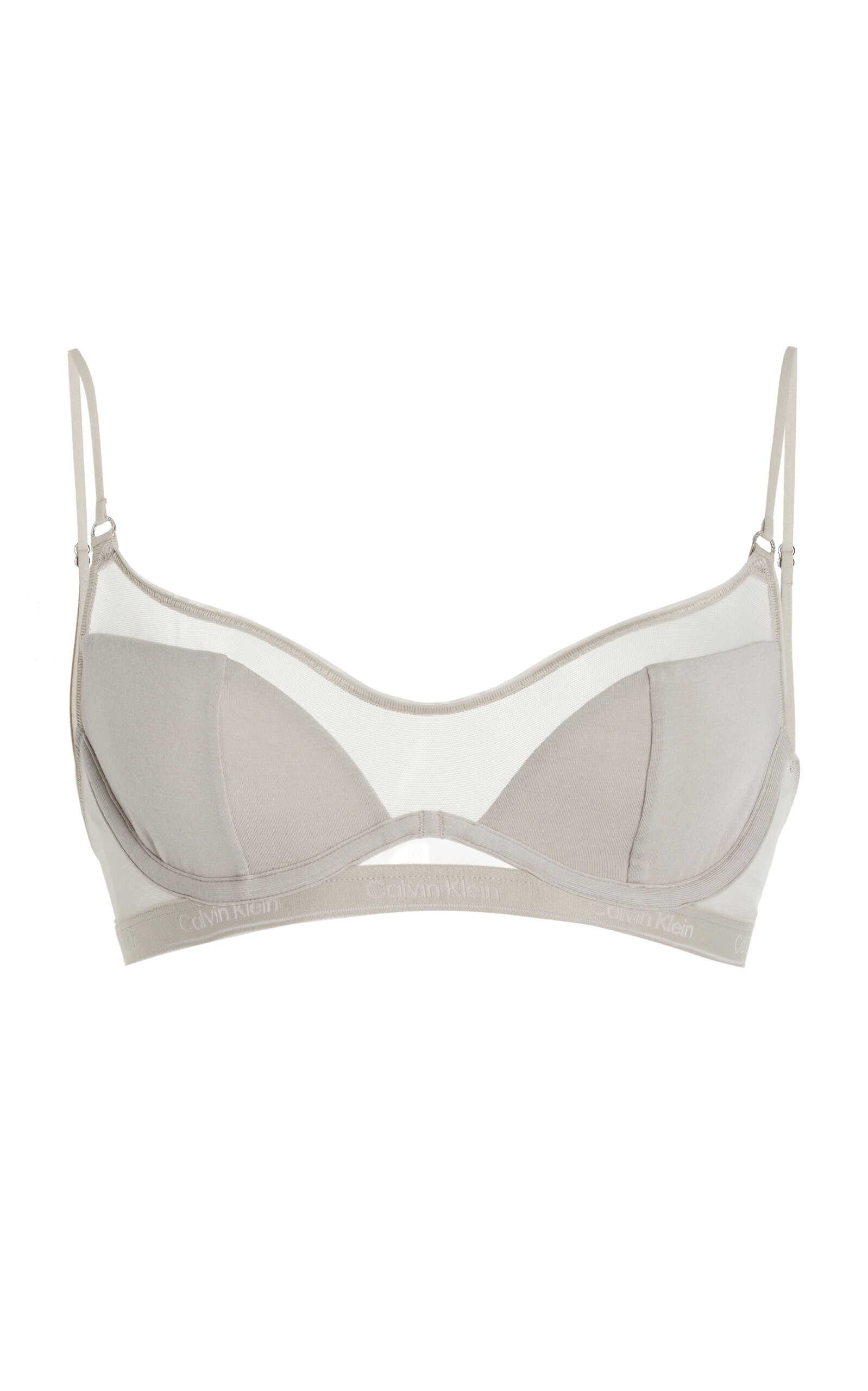 Nensi Dojaka for Calvin Klein Modern Modal-Cashmere Bralette grey - 1