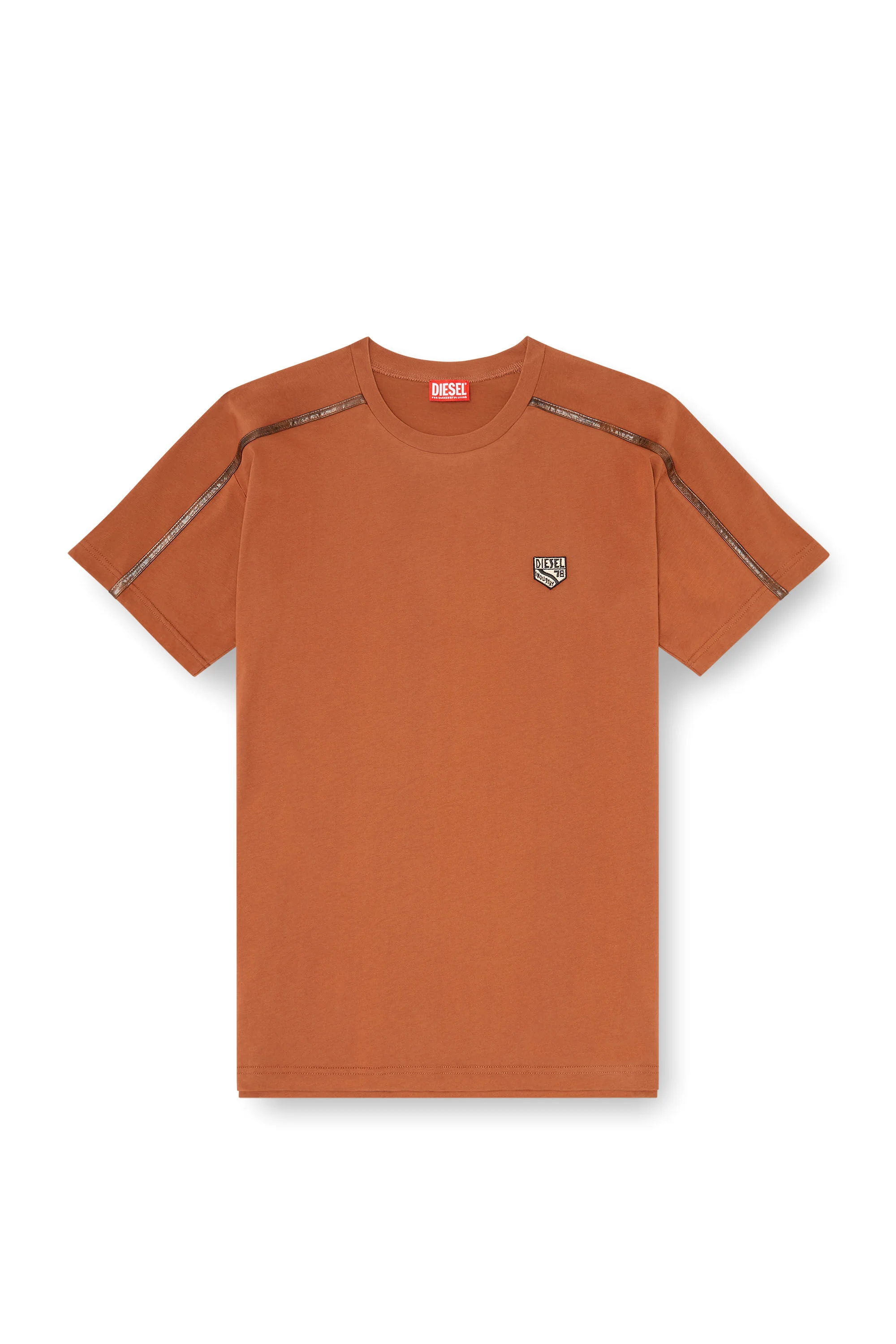 T-SHIRT WITH CONTRAST TRIMS AND LOGO PATCH - 1