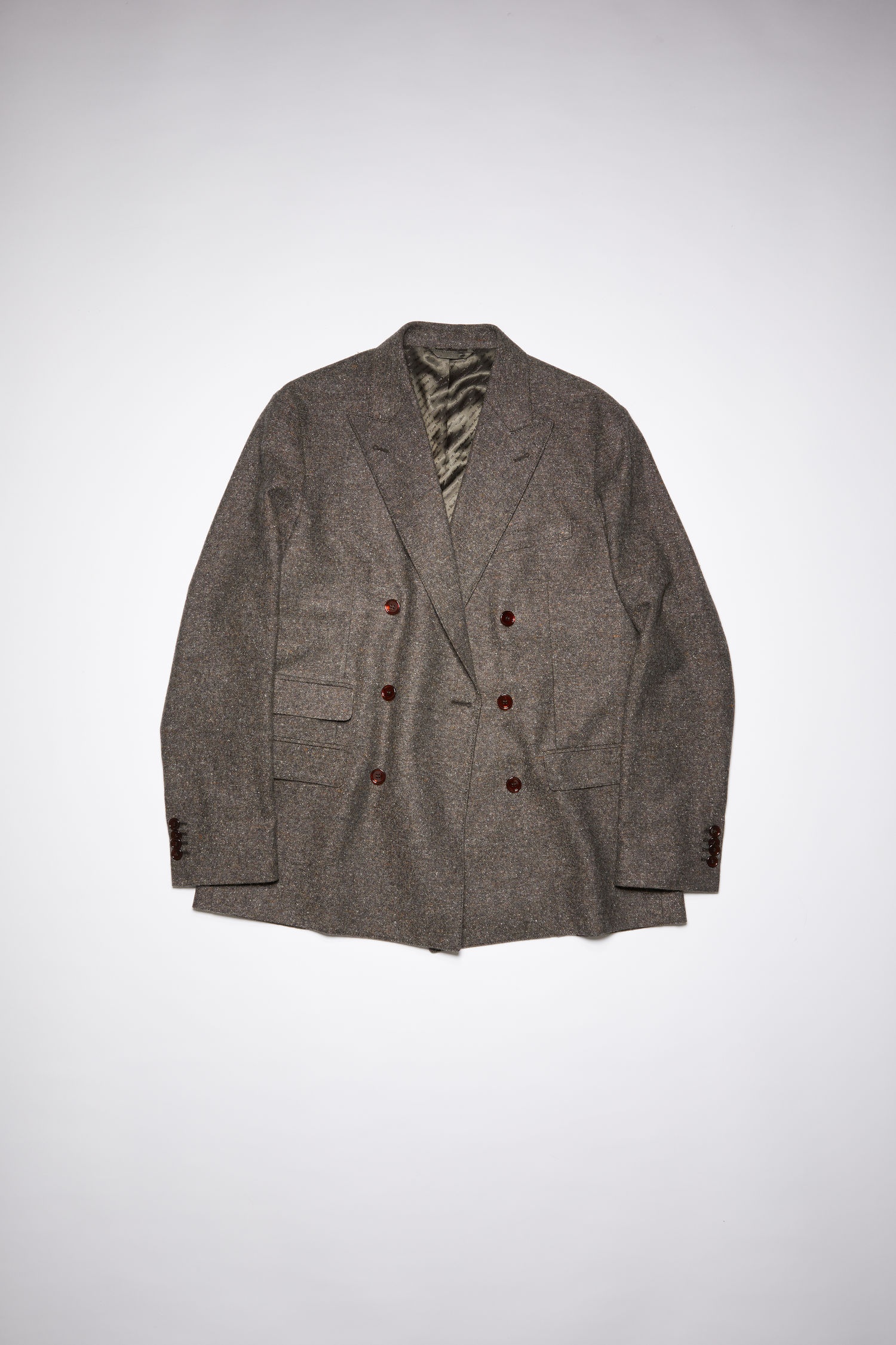 Tailored suit jacket - Brown melange - 5