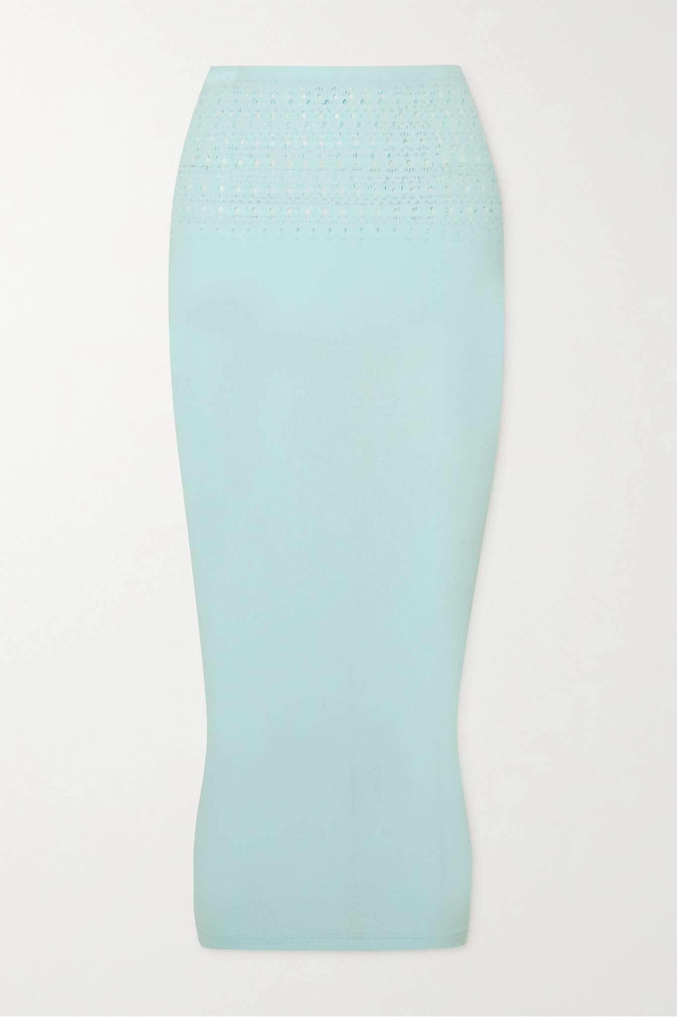 Pointelle-knit midi skirt - 1