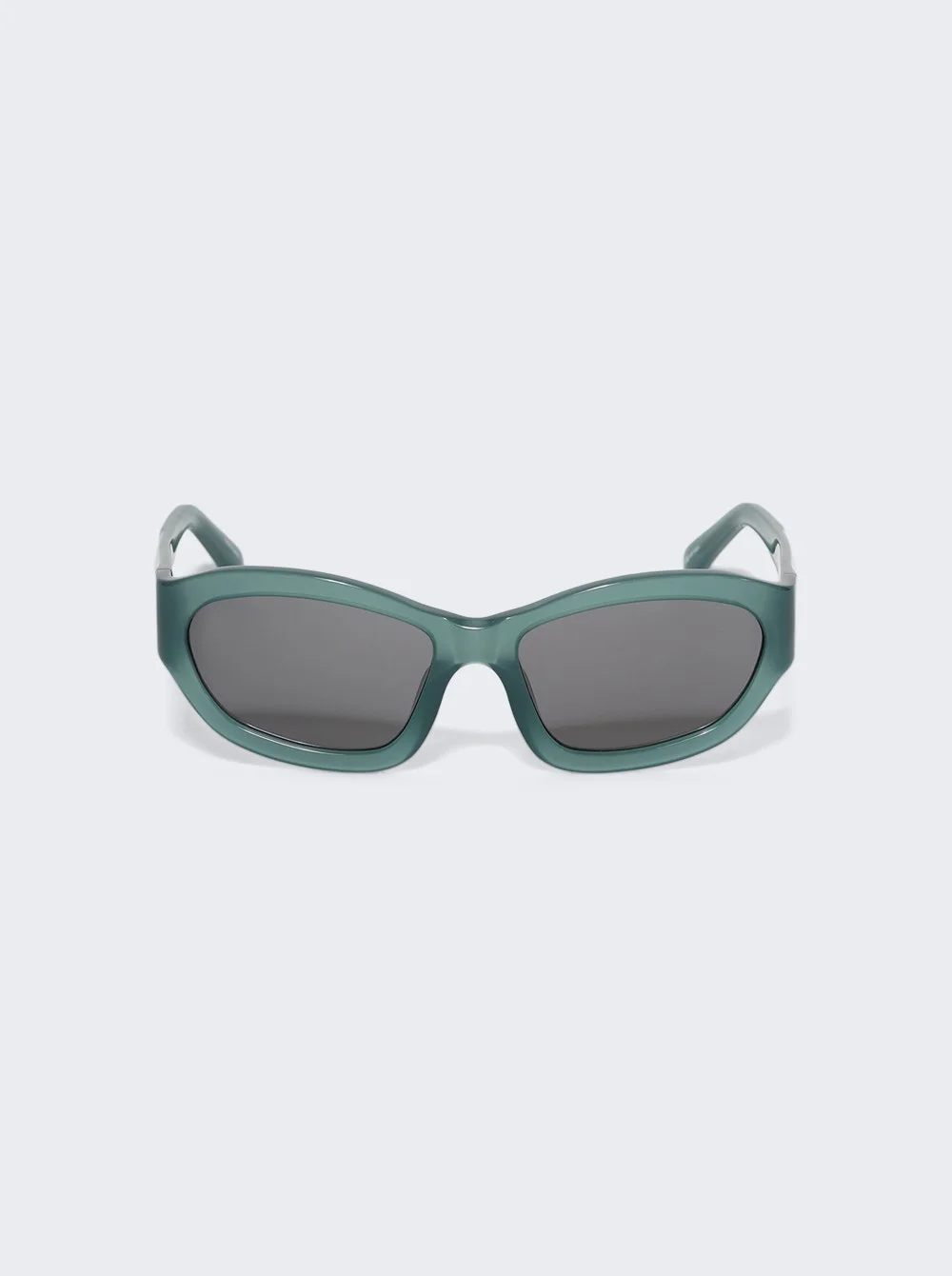Wrap Sunglasses Teal And Silver - 1