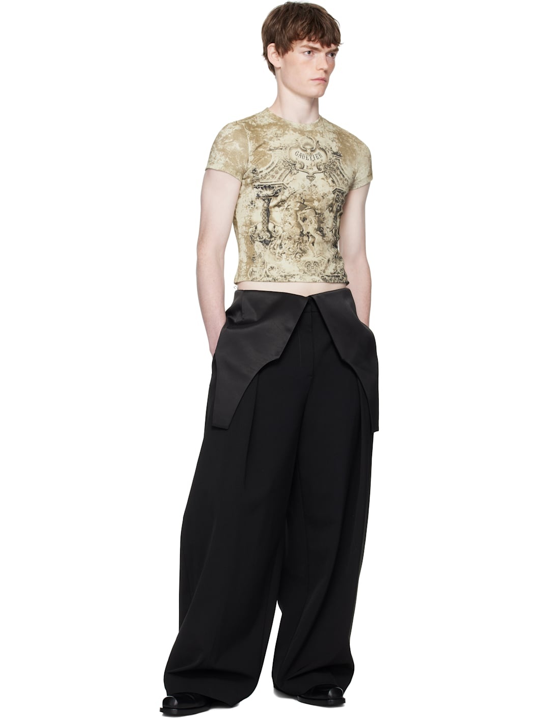 Beige 'The Médaillon' T-shirt - 4