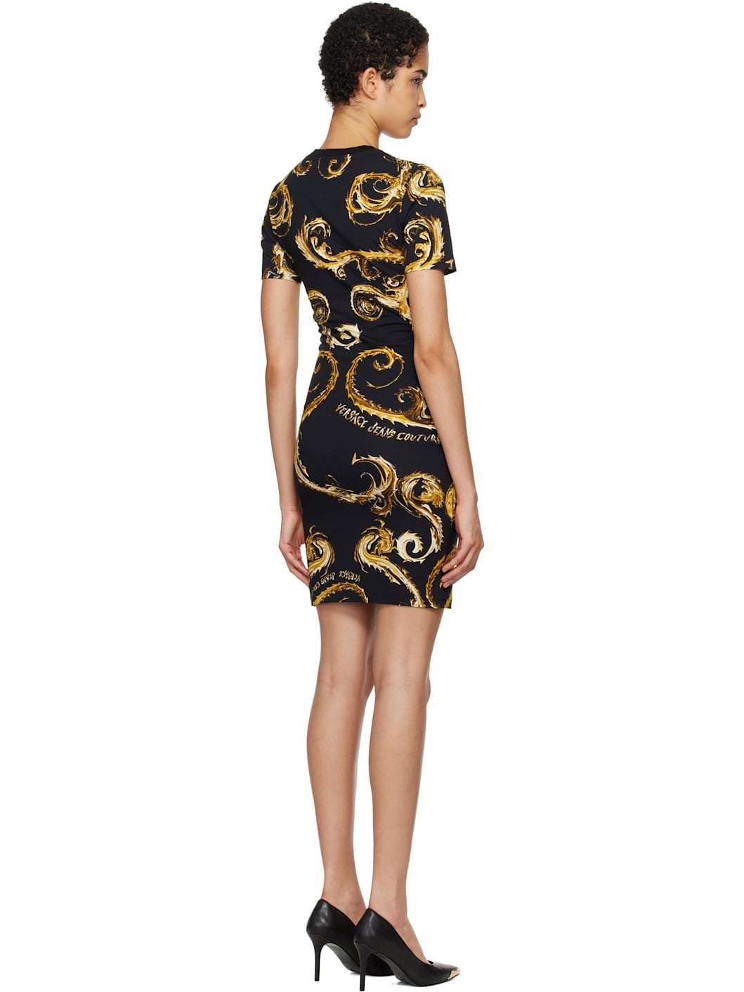 Black Chromo Couture T-Shirt Minidress - 3
