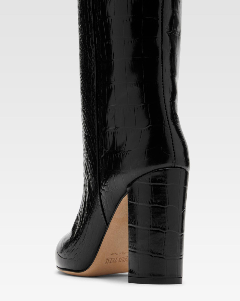 Croc-effect leather boot 5