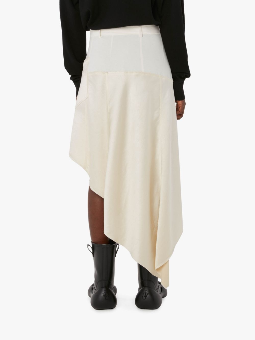 ASYMMETRIC PANELLED MIDI SKIRT - 3