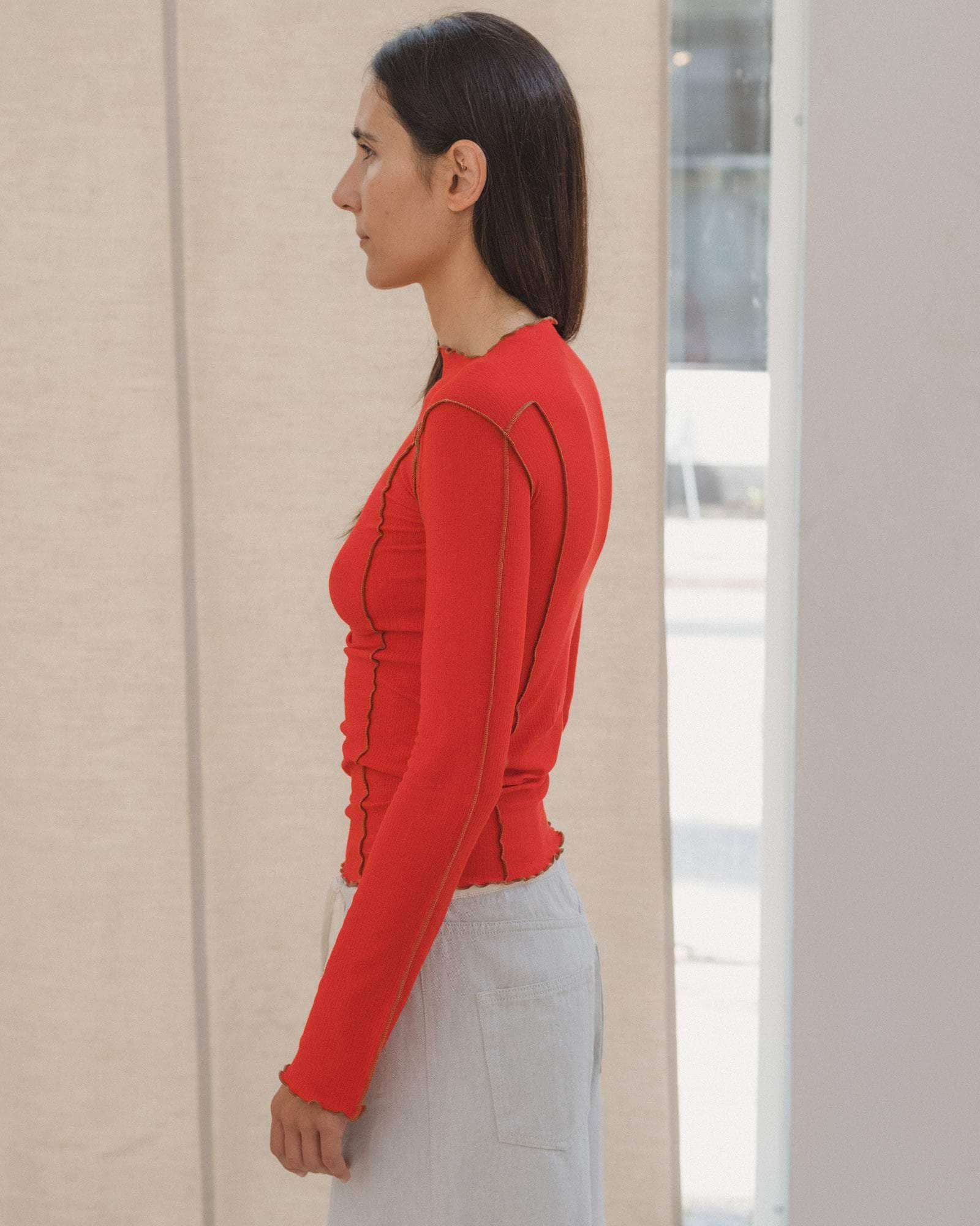 Omato Long Sleeve Tee - Fine Organic Cotton Rib - 3