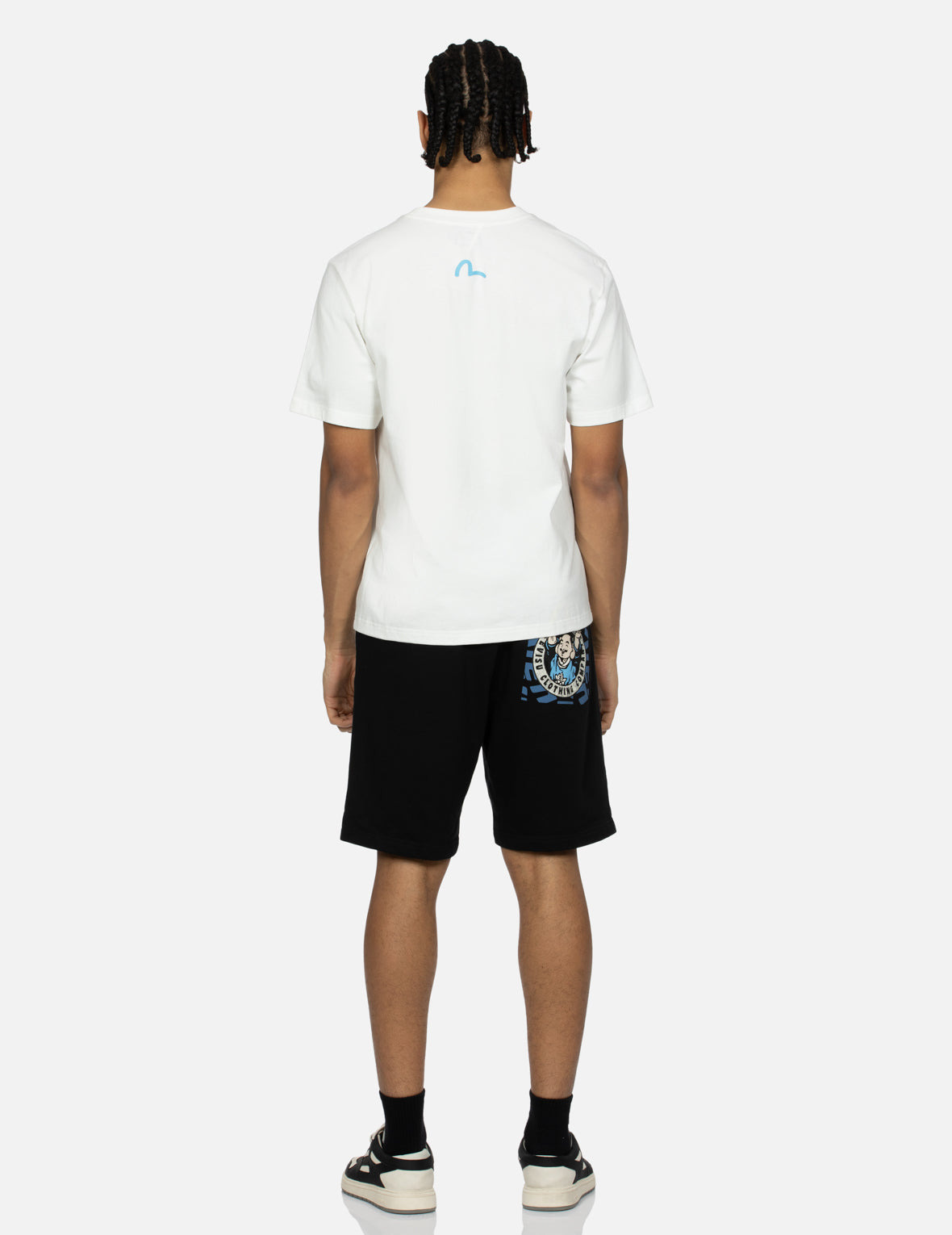 PLAYFUL GODHEAD PRINT REGULAR FIT SWEAT SHORTS - 4