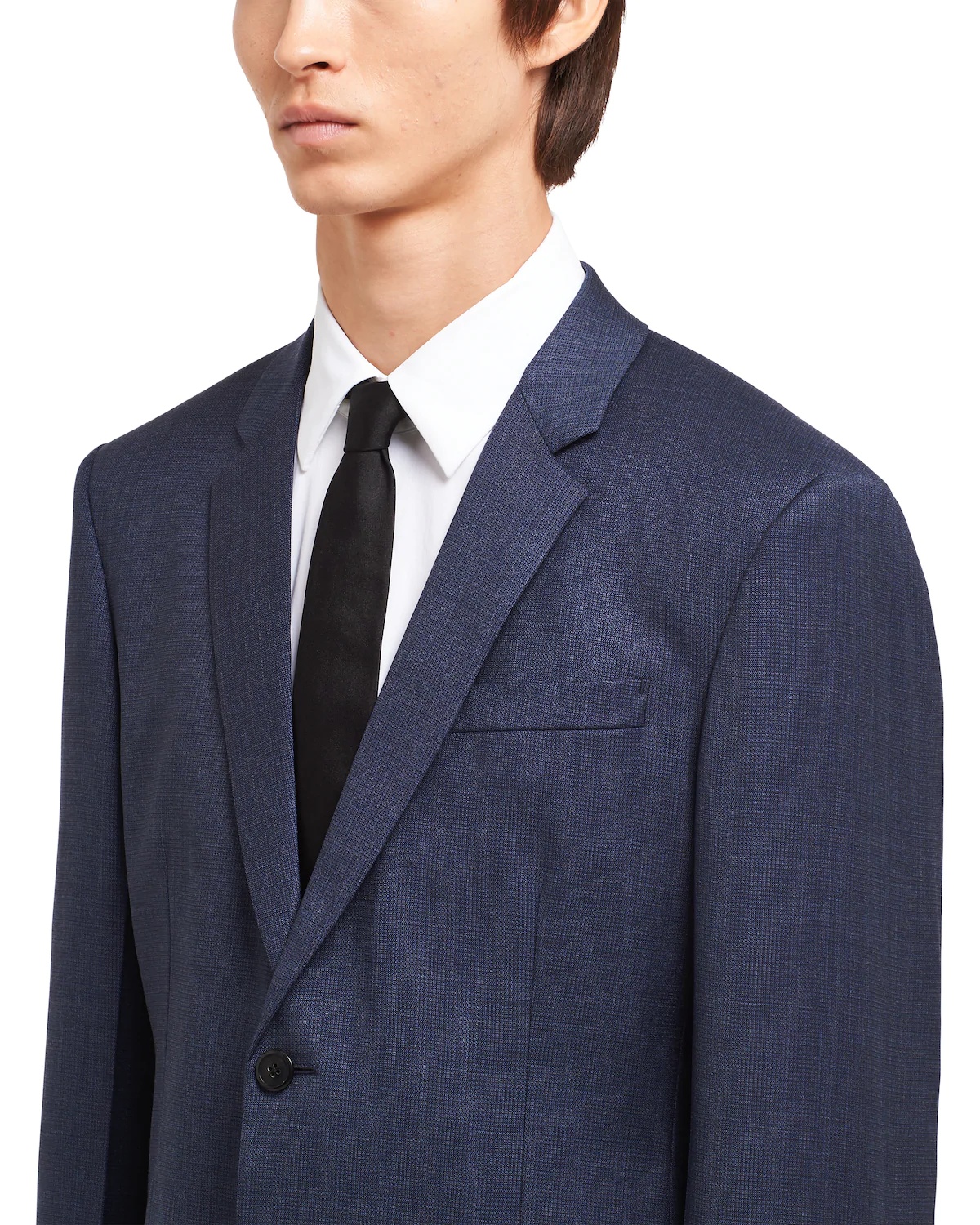 Single-breasted checked wool suit - 5