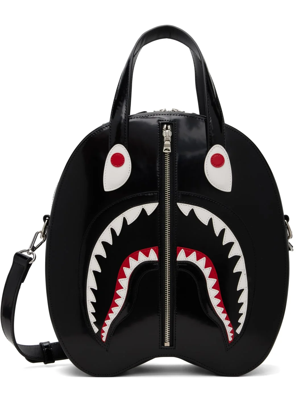 Black Shark Leather Shoulder Bag - 1