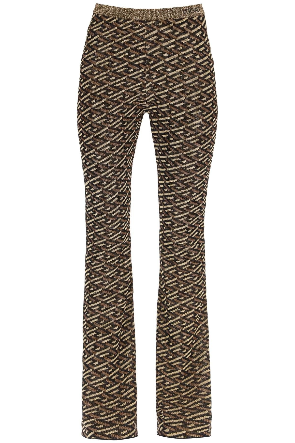 LA GRECA JACQUARD LUREX KNIT TROUSERS - 1