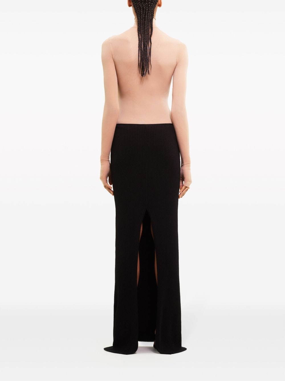 tube ribbed-knit maxi skirt - 4