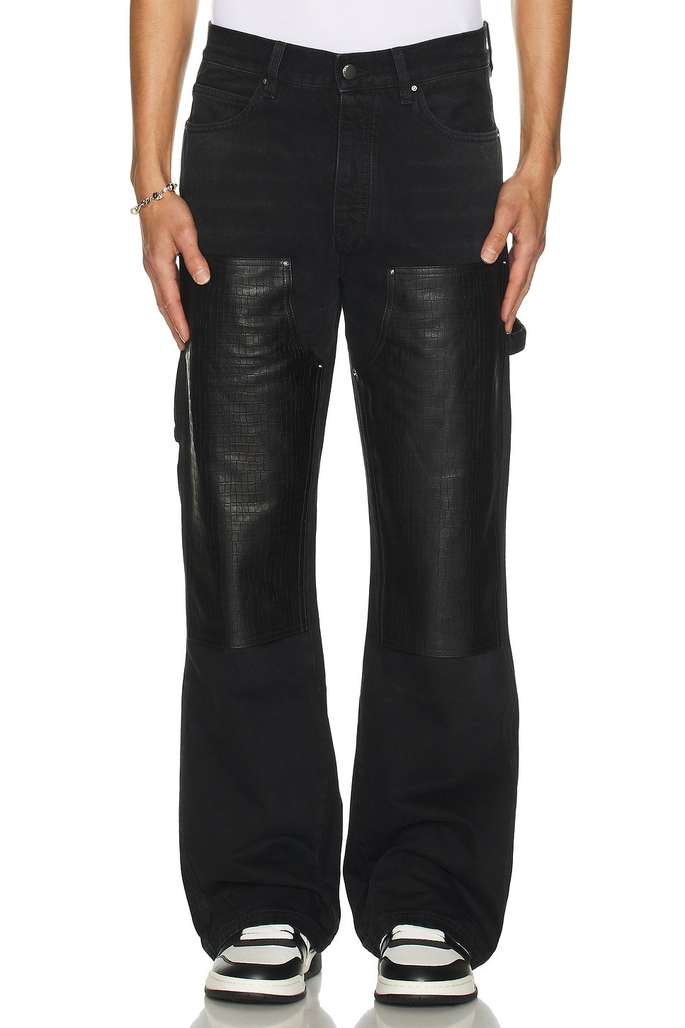 Embossed Croc Carpenter Jean - 4