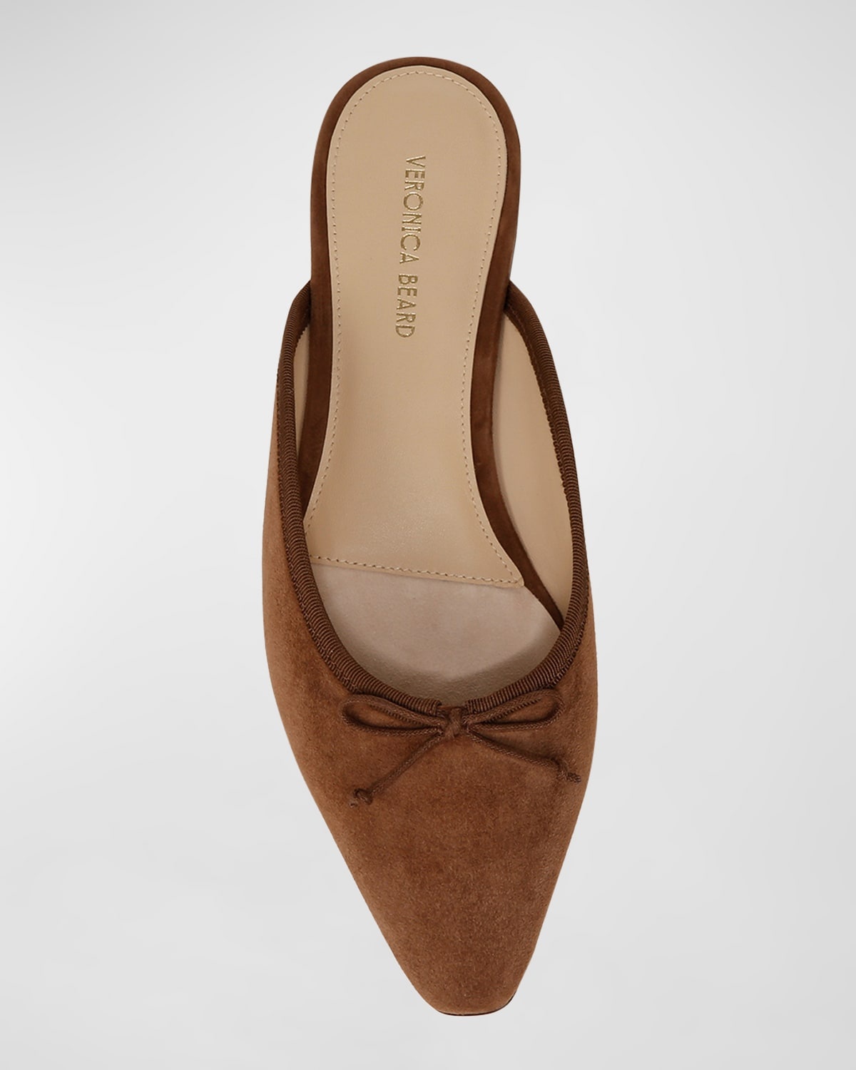 Catherine Suede Bow Ballerina Mules - 4