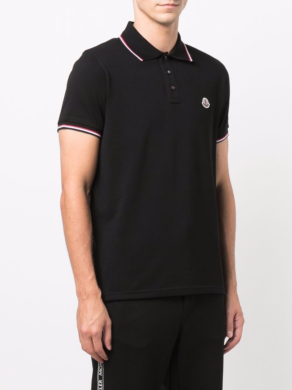 logo-patch polo shirt - 3