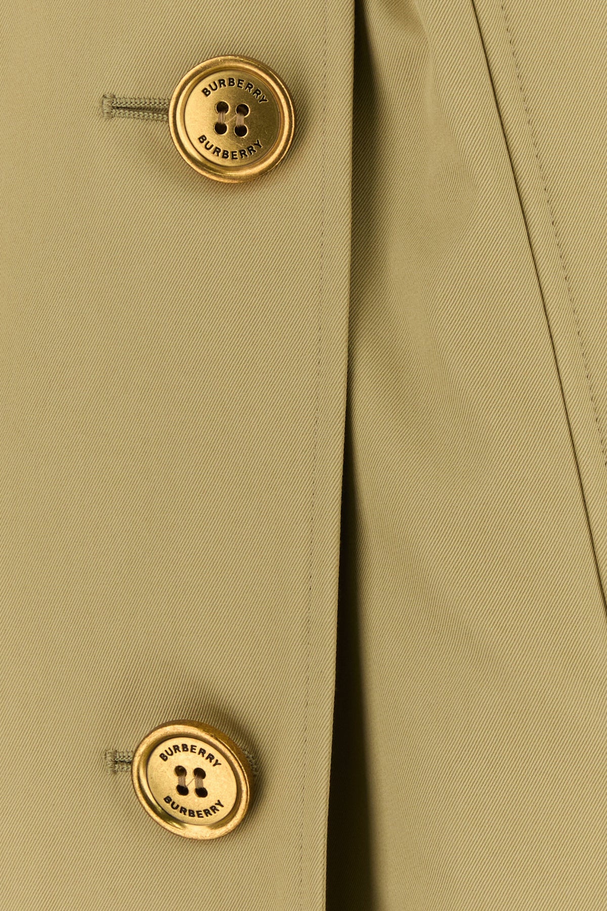 Sage green gabardine Waterloo trench coat - 3