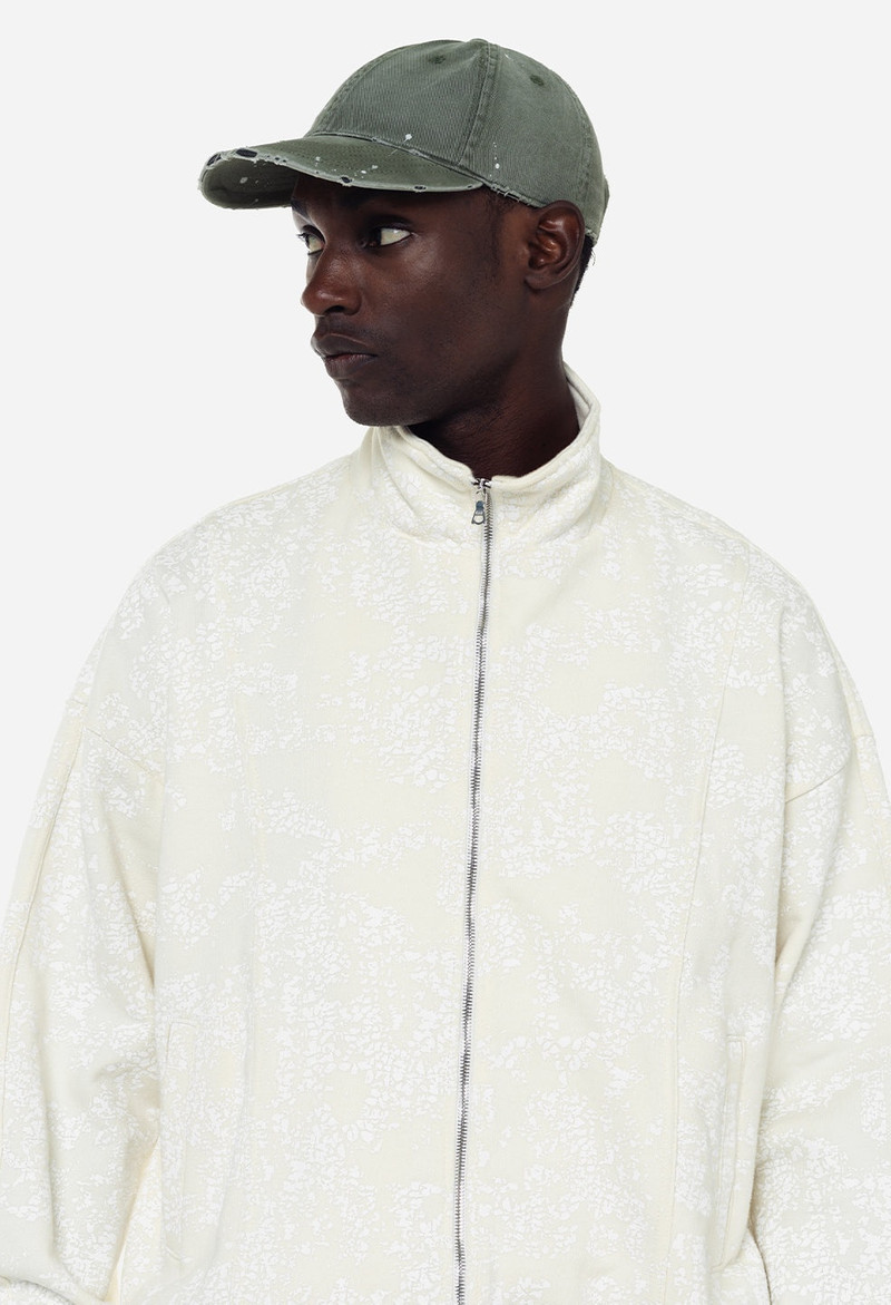 COATED TERRY STAND COLLAR FULL-ZIP 7