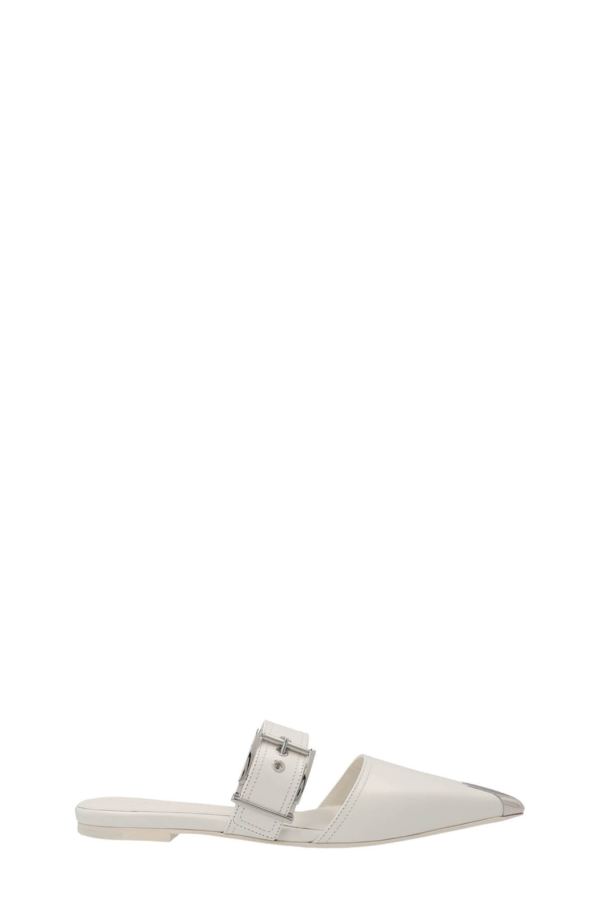 【関税&送料込】Alexander Mcqueen Mule Punk Alexander McQueen Punk point-toe Flat Mules | Black | FARFETCH