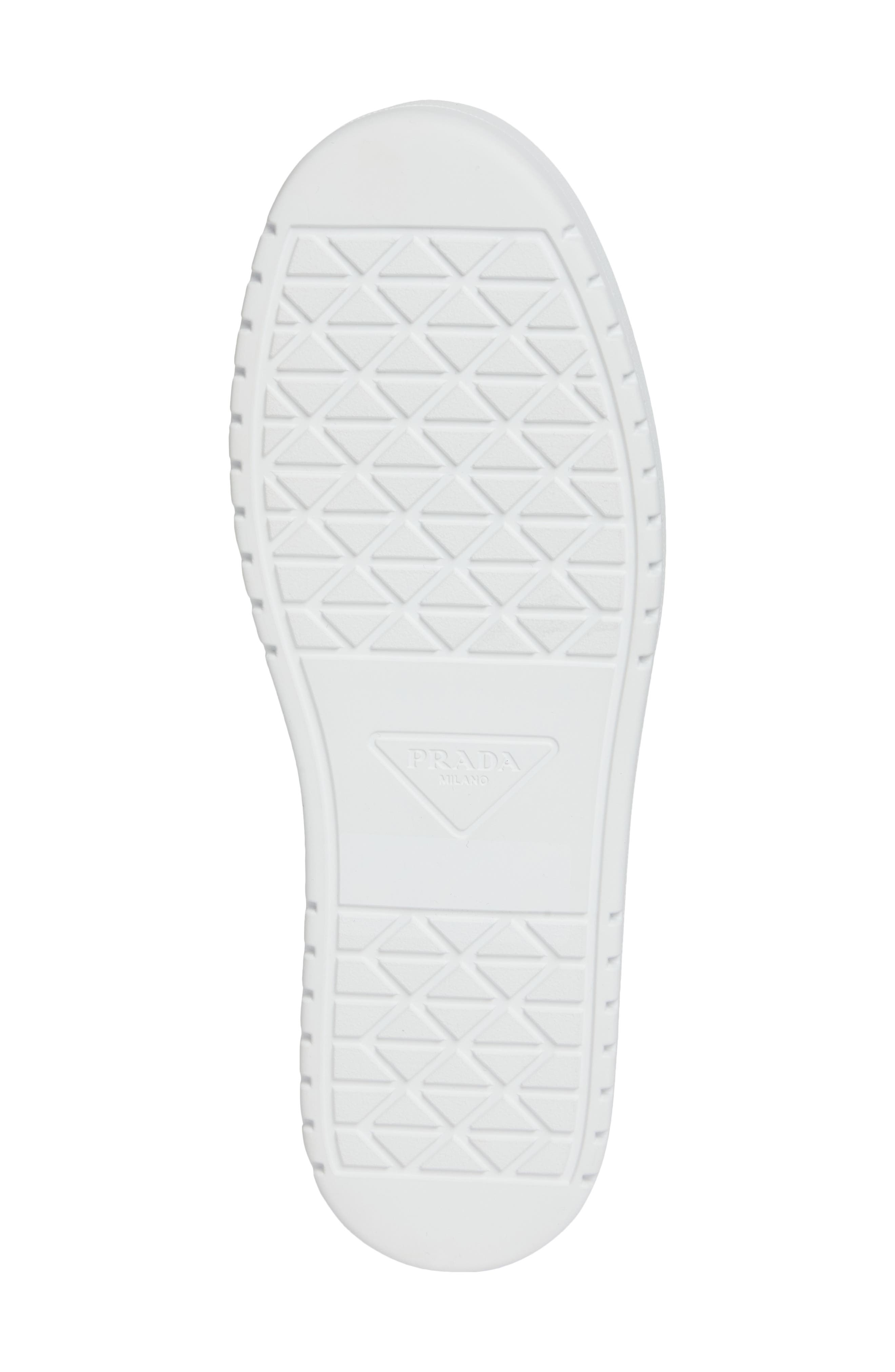 Prada Flatform Downtown Leather Sneaker in Bianco at Nordstrom - 6