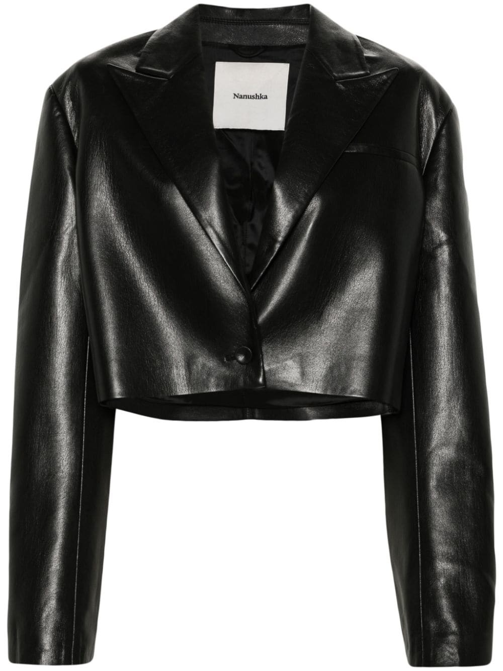 Aidula single-breasted cropped blazer - 1