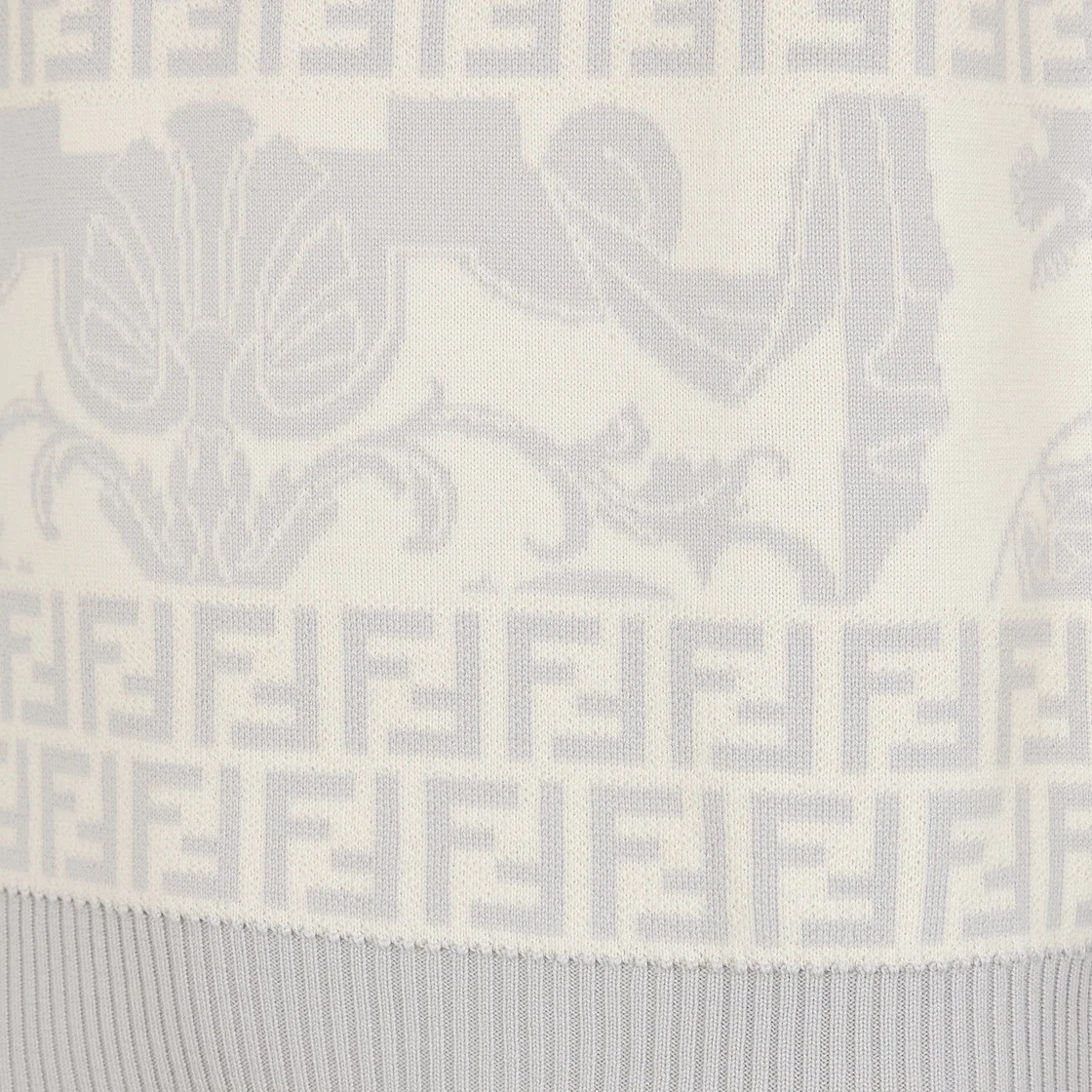 Fendace white wool pullover - 3
