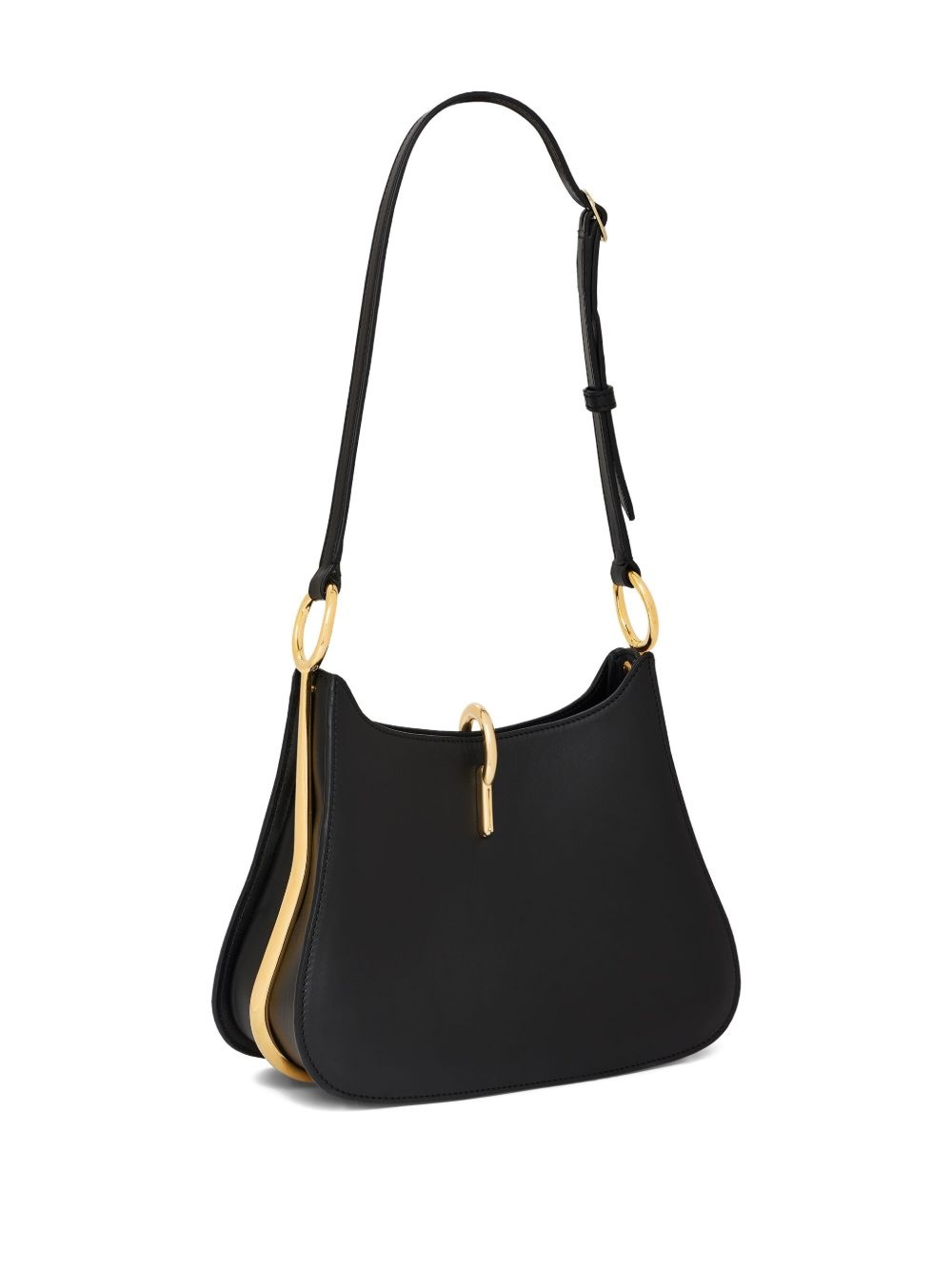 medium Ring leather shoulder bag - 6
