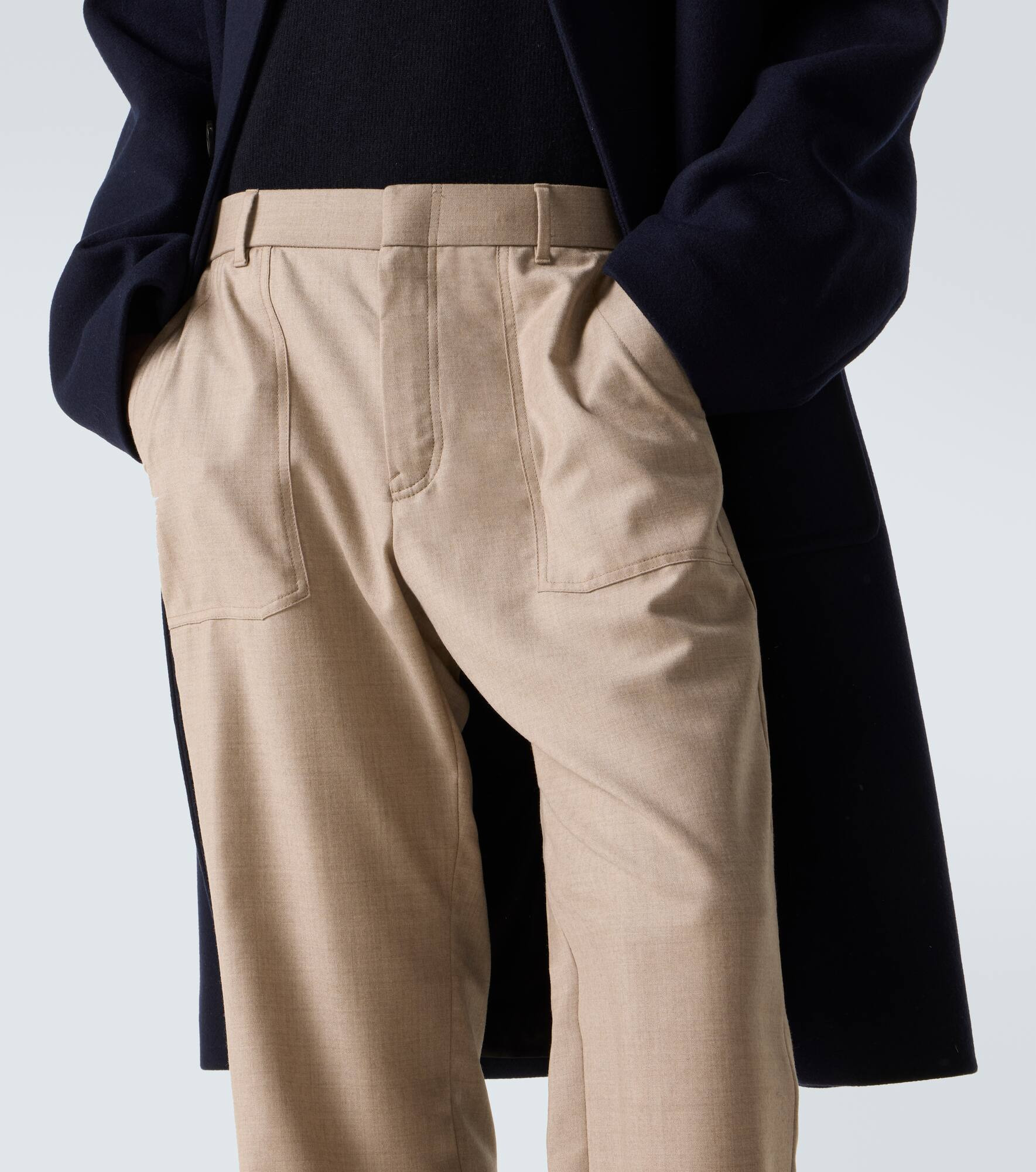 Wool straight pants - 5