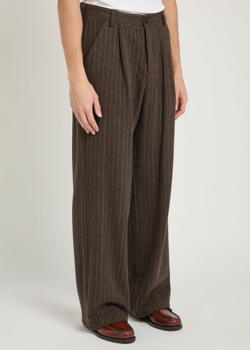 Oliver Spencer Oliver Spencer Orsman Striped Wool-blend Trousers outlook