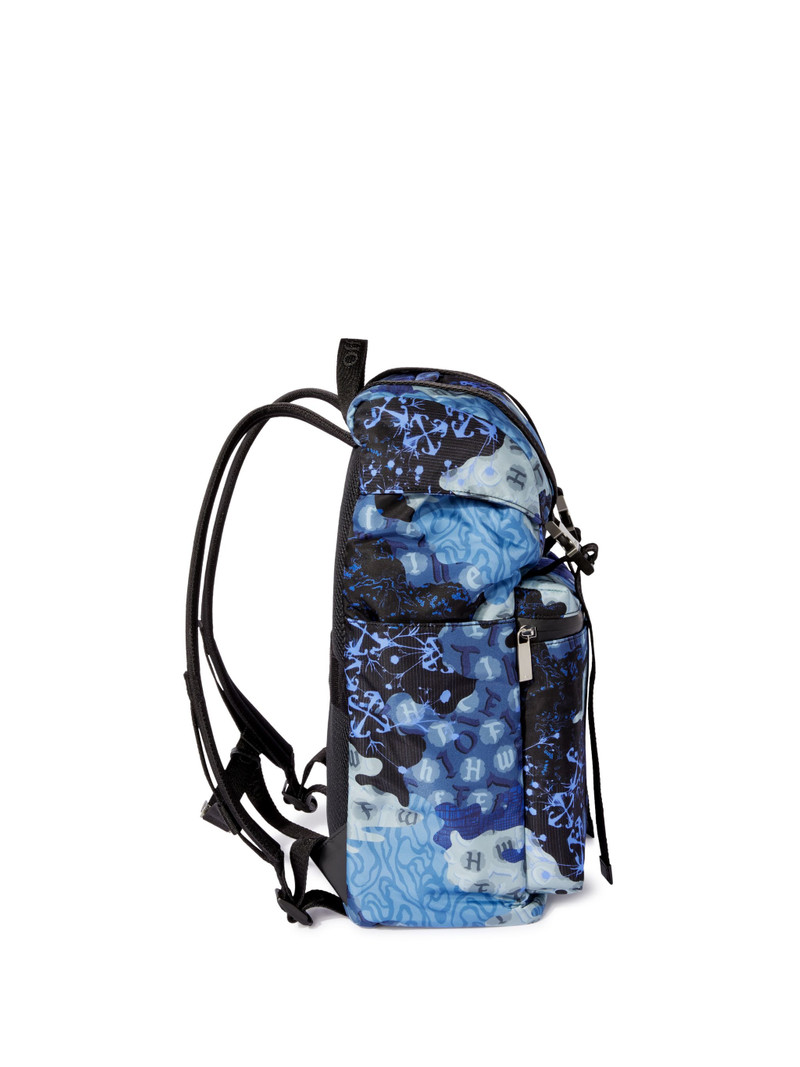 Blue Camo Nylon Backpack 3