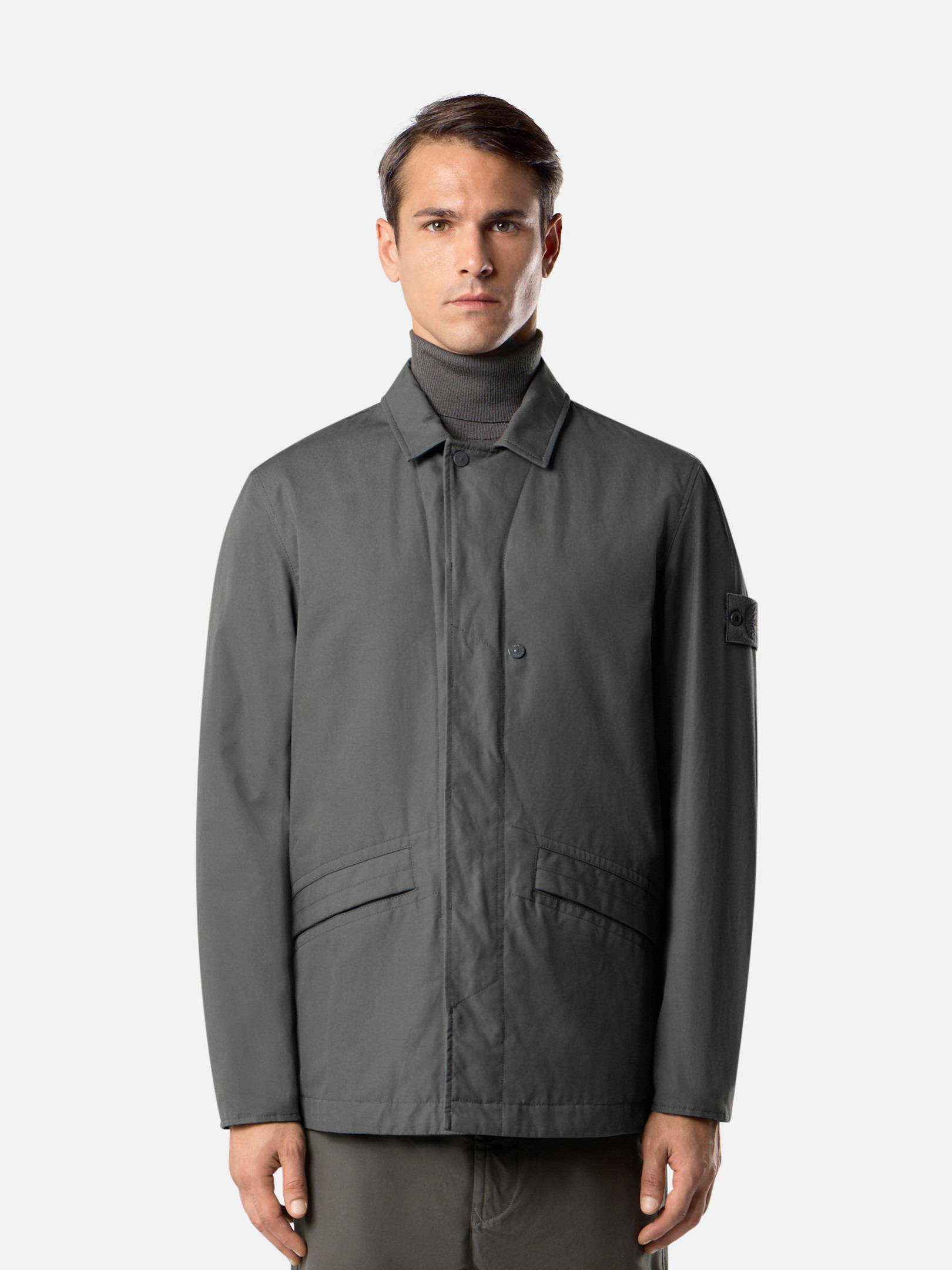 A100001 WEATHERPROOF COTTON CANVAS_STONE ISLAND GHOST - 2