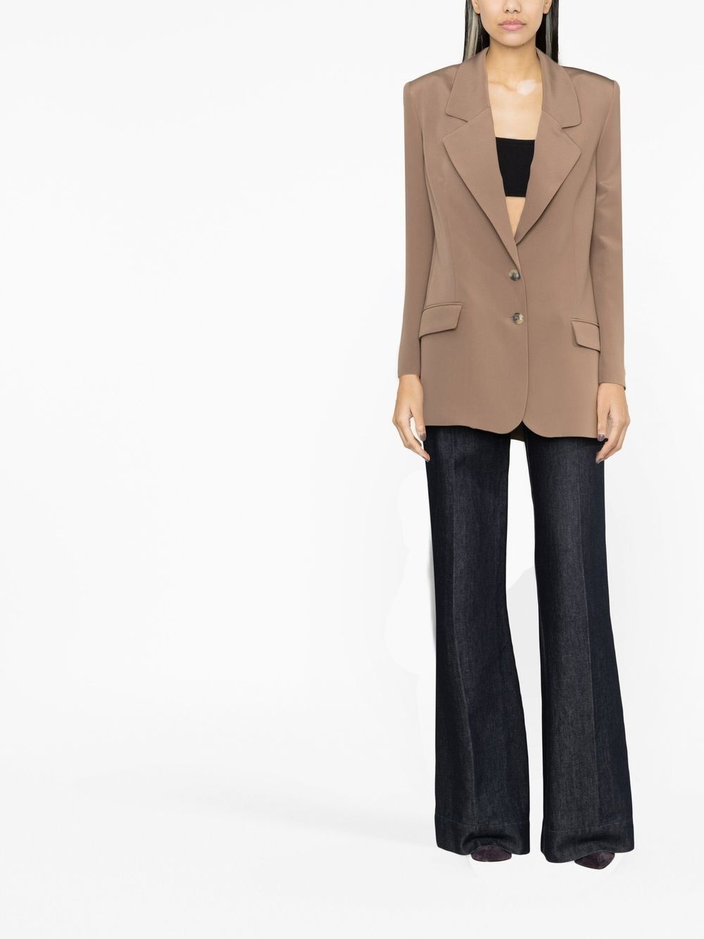 notched-lapel single-breasted blazer - 4