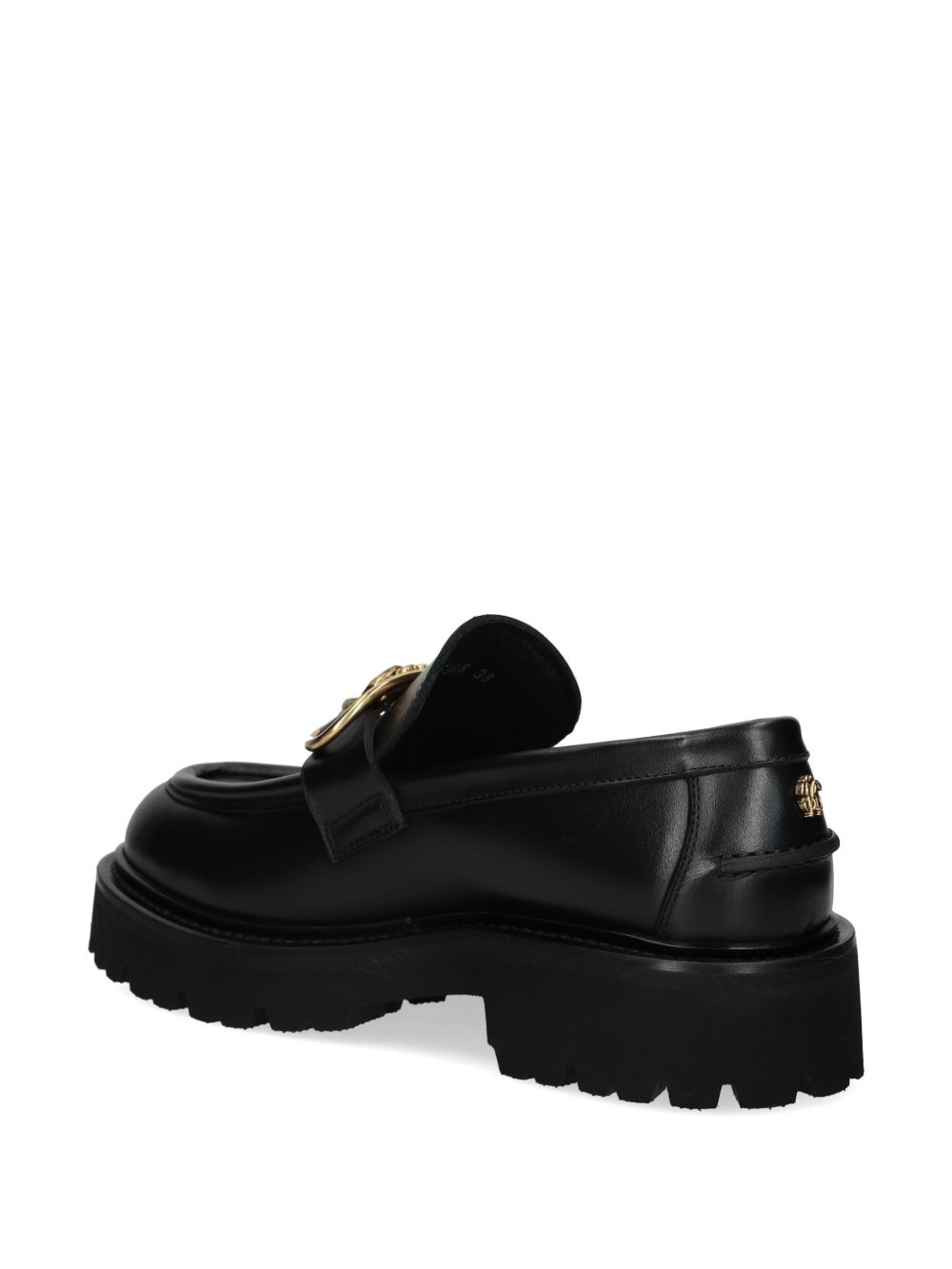 logo-plaque loafers - 3