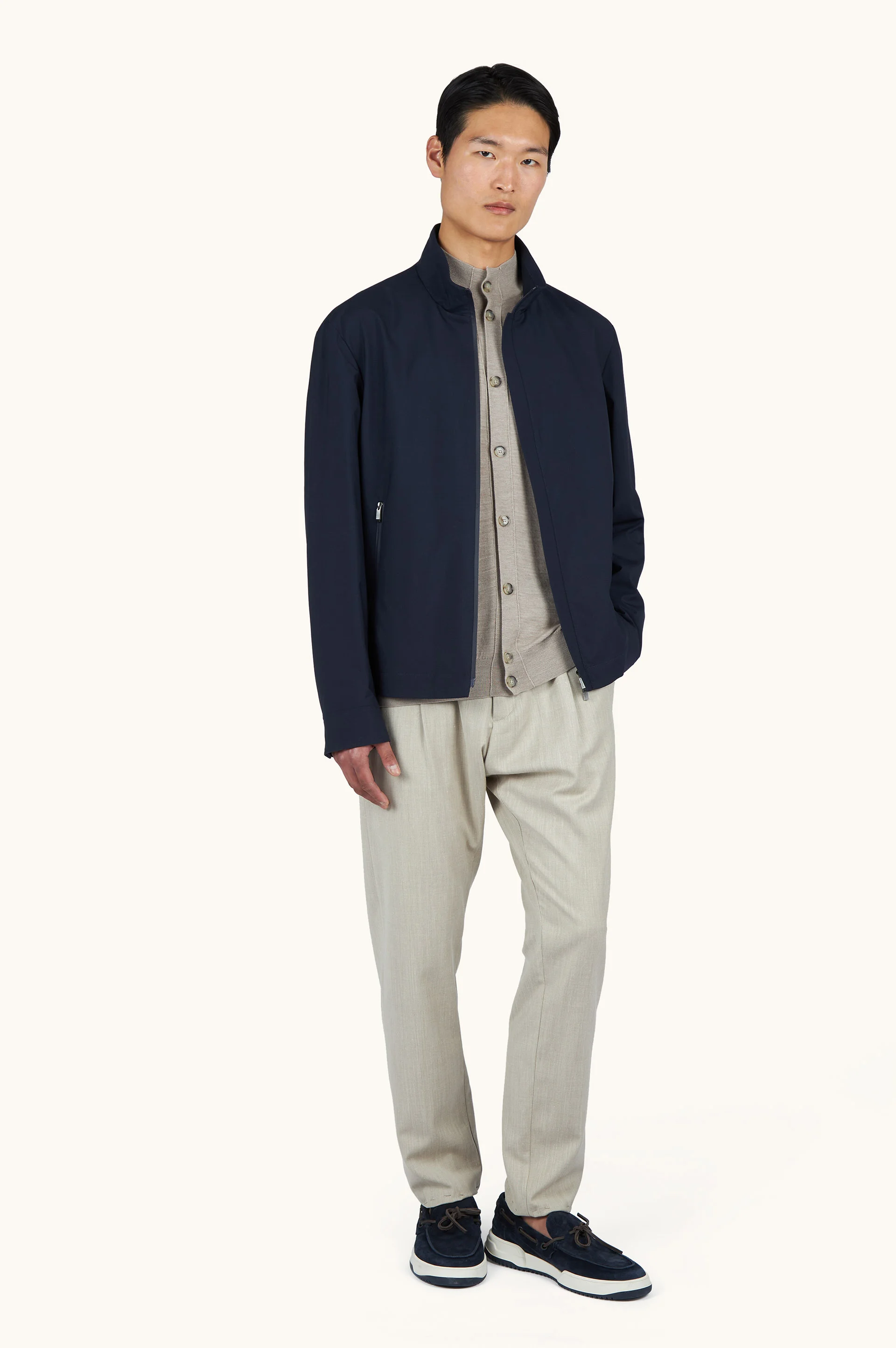 BLOUSON IN WOOL AND SILK - 1