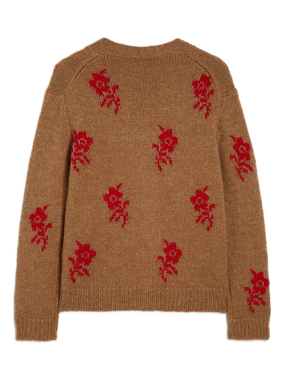 flower intarsia-knit cardigan - 5