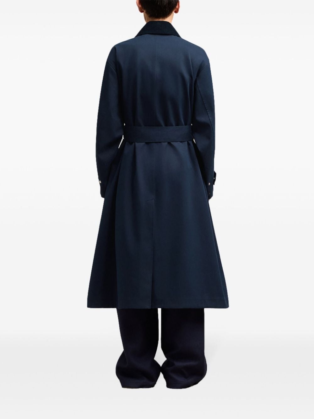 belted cotton trench coat - 4