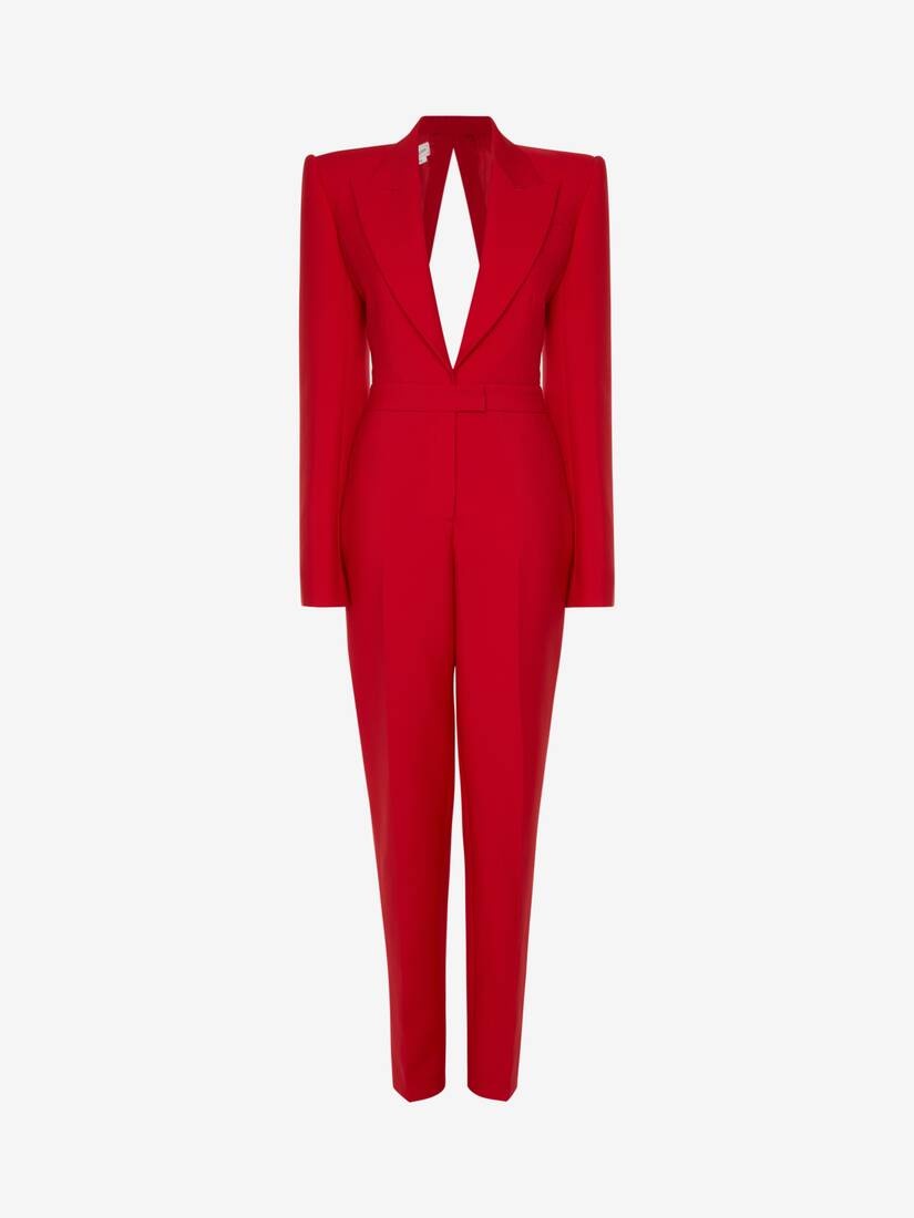 All-in-one Tailored Suit in Lust Red - 1
