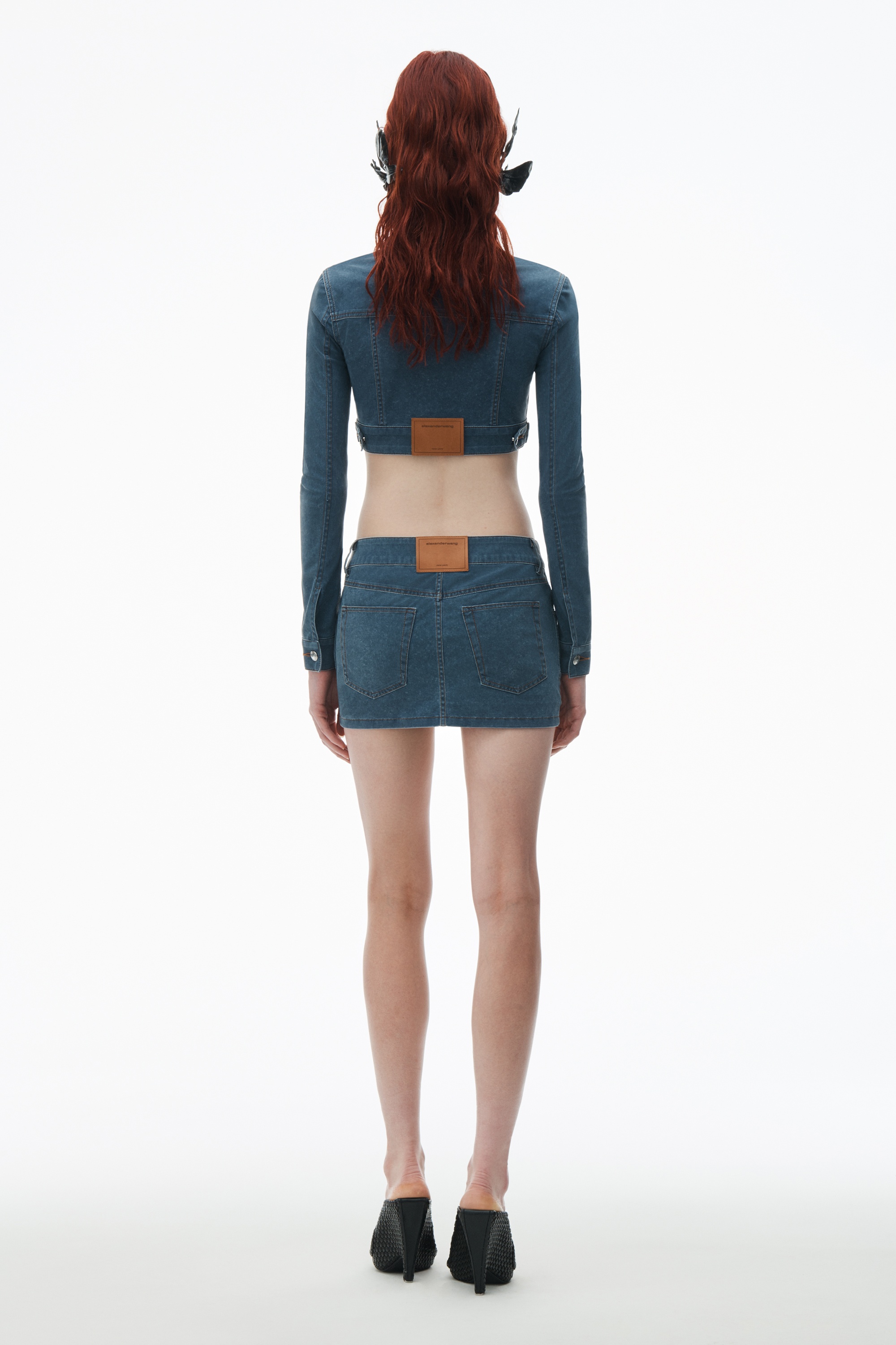 Cropped Jacket in Denim Trompe-L'oeil - 4