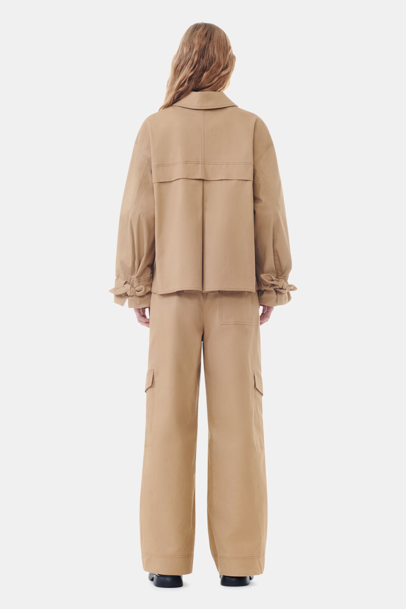 BROWN HERRINGBONE CANVAS JACKET - 5