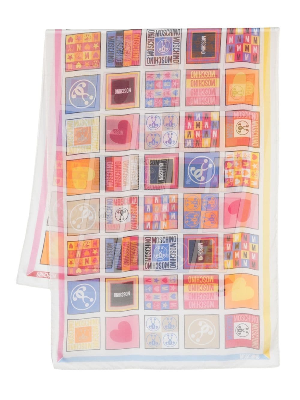 geometric-print scarf - 1