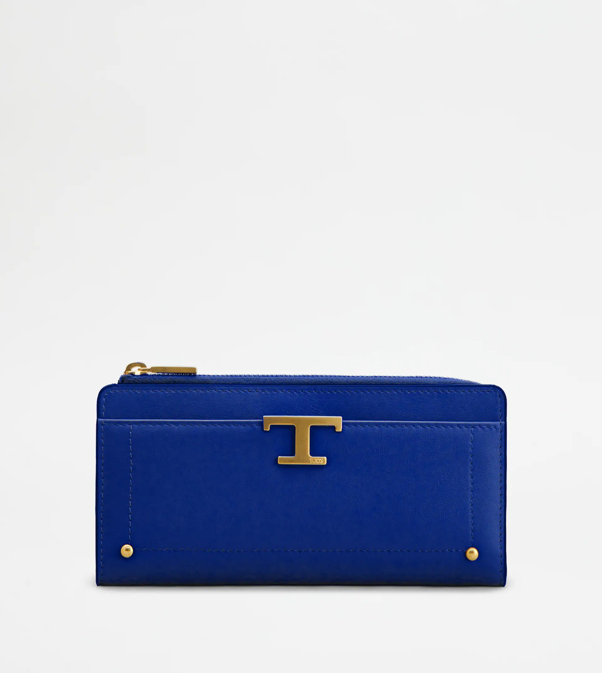 T TIMELESS WALLET IN LEATHER - BLUE - 1