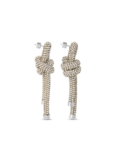 BALENCIAGA Rope crystal-embellished earrings outlook