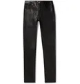 Skinny-Fit Leather Trousers - 6