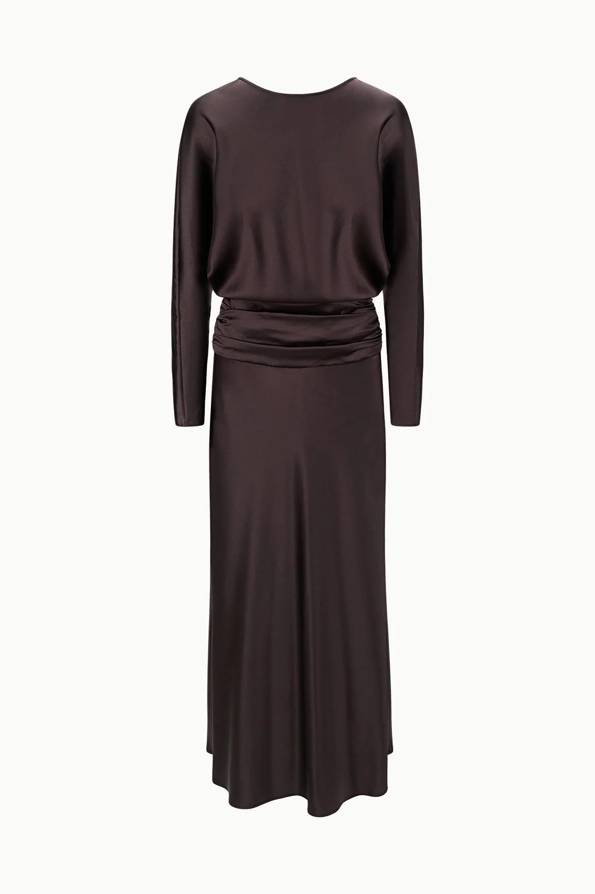 STAUD FREDA SILK DRESS EARTH - 1