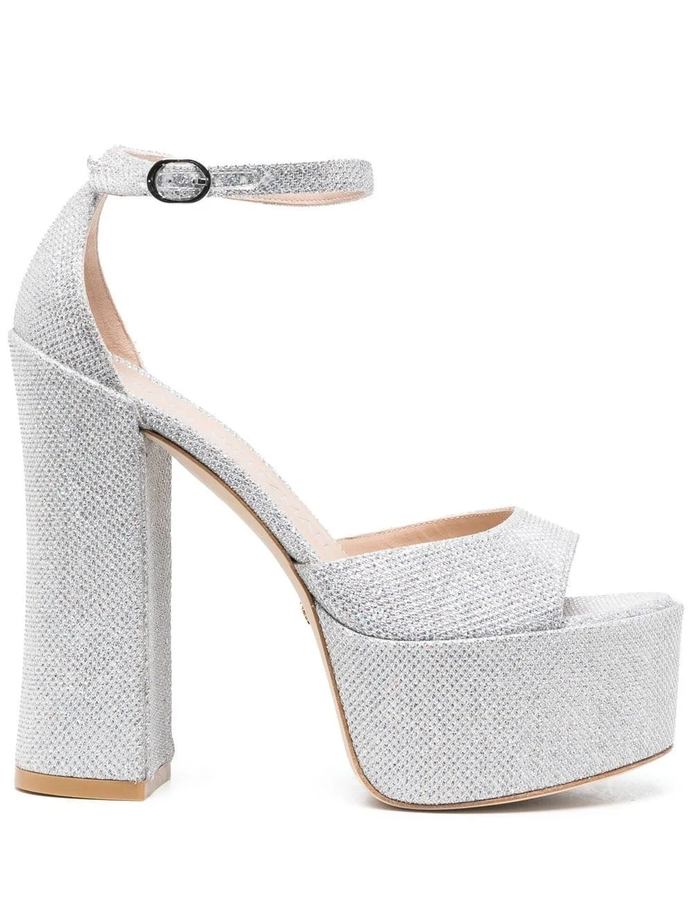 150mm glittered platform sandals - 1