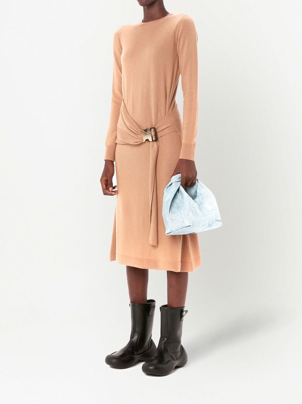 buckled-waist knit dress - 2