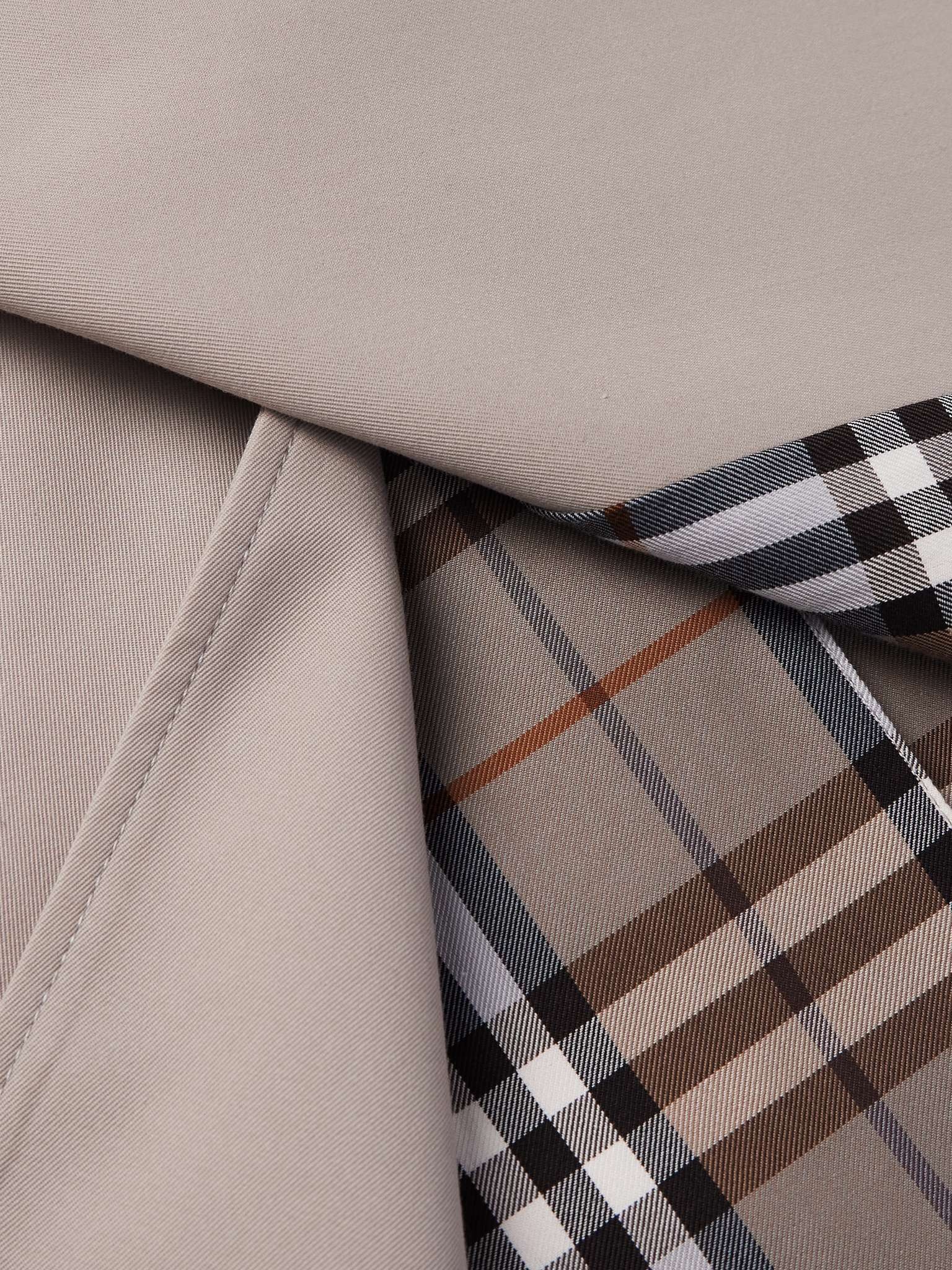 Double-Breasted Belted Gabardine Trench Coat - 6