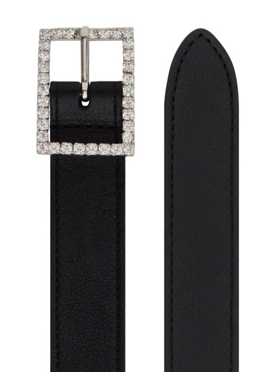 SAINT LAURENT cyrstal-buckle belt outlook